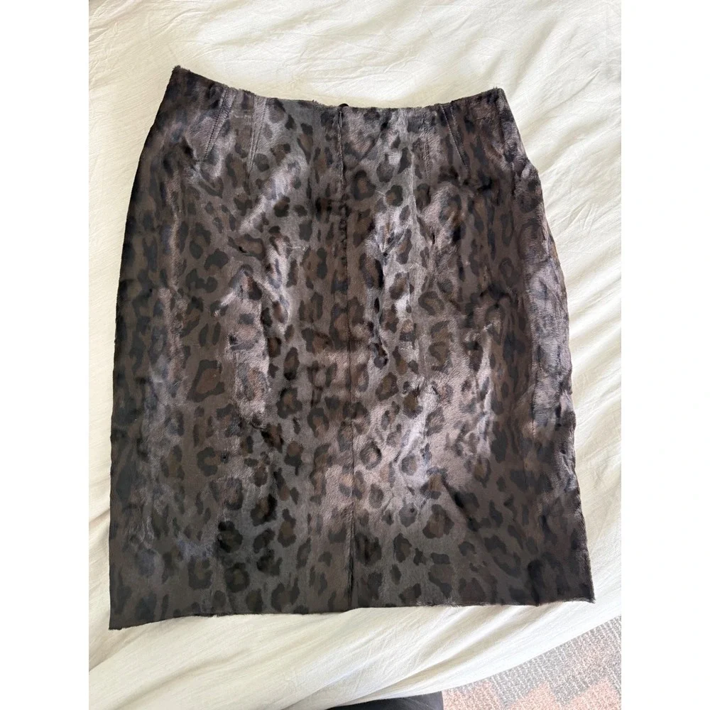 Brooks Brothers‎ Leopard Print Pencil Skirt Brown Sz 10 Career Office